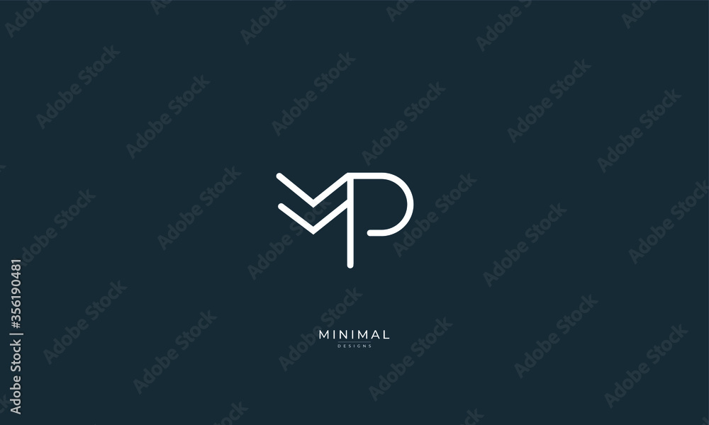 Alphabet letter icon logo MP Alphabet letter icon logo MP