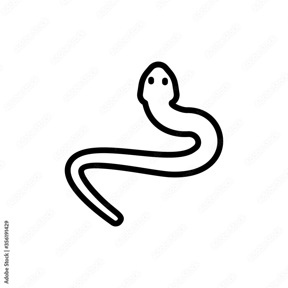 Fototapeta premium Snake, animal icon. Simple line, outline vector elements of wilderness icons for ui and ux, website or mobile application