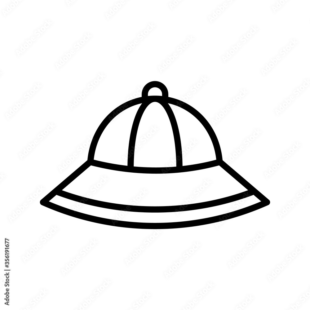 Safari hat, desert icon. Simple line, outline vector elements of wilderness icons for ui and ux, website or mobile application Safari hat, desert icon. Simple line, outline vector elements of wilderness icons for ui and ux, website or mobile application
