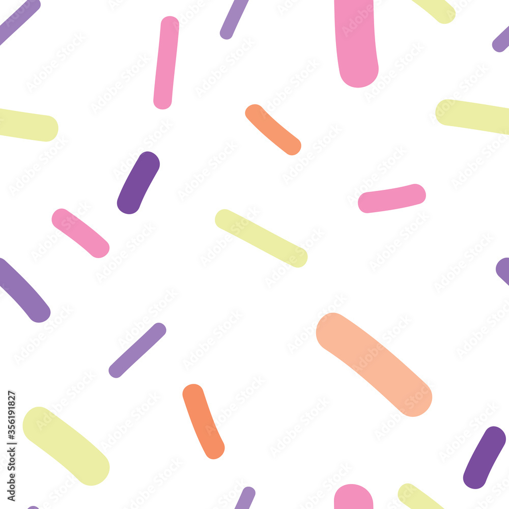 Candy sprinkles, seamless vector repeat pattern surface design background Candy sprinkles, seamless vector repeat pattern surface design background