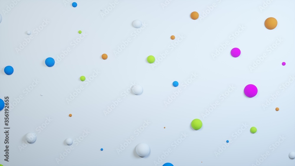 Chaotic balls in the background. 3D render Chaotic balls in the background. 3D render