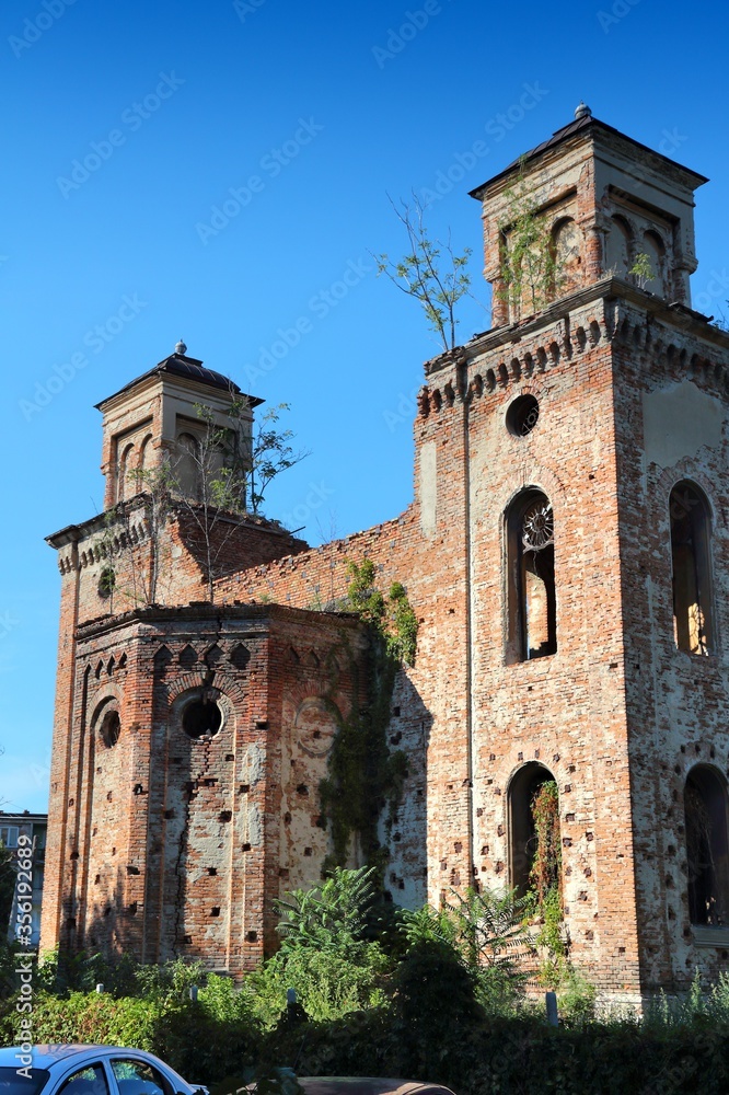 Ruined synagogue in Europe