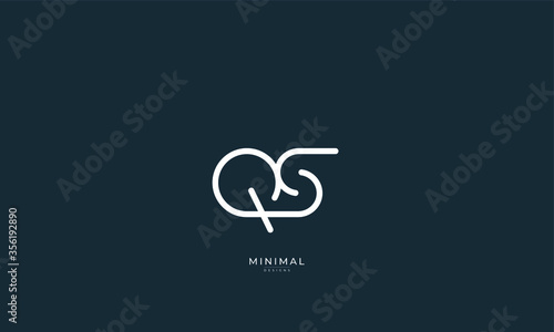 Alphabet letter icon logo QS