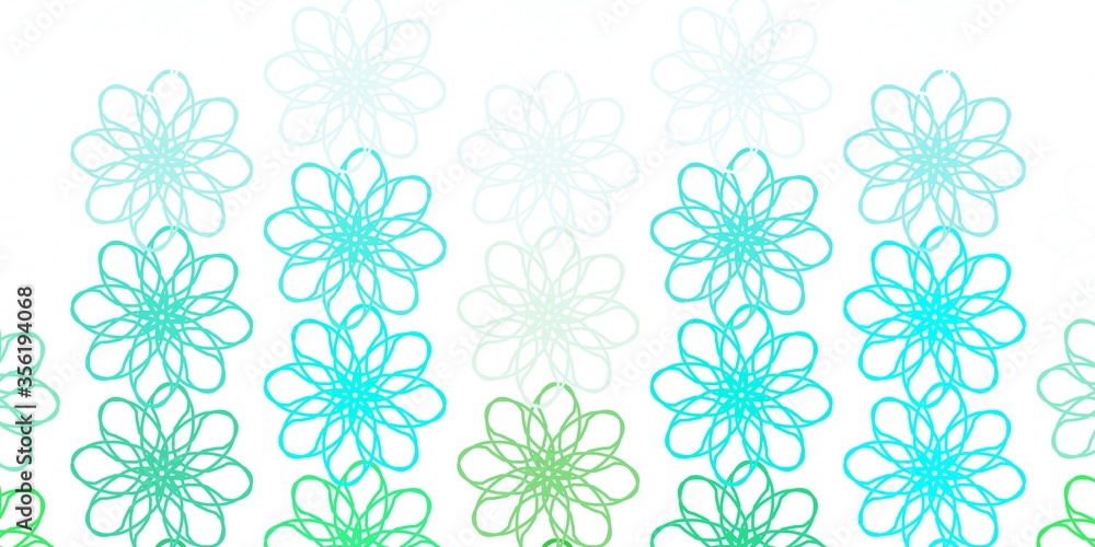 Light Green vector natural layout with flowers. Light Green vector natural layout with flowers.