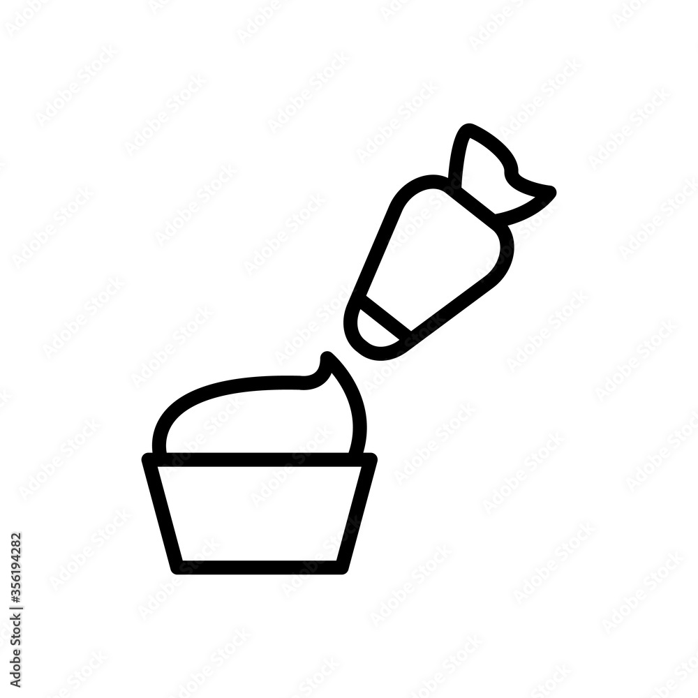 Cupcake, bakery icon. Simple line, outline vector elements of free time icons for ui and ux, website or mobile application Cupcake, bakery icon. Simple line, outline vector elements of free time icons for ui and ux, website or mobile application