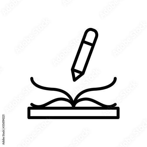Notebook, pencil icon. Simple line, outline vector elements of free time icons for ui and ux, website or mobile application