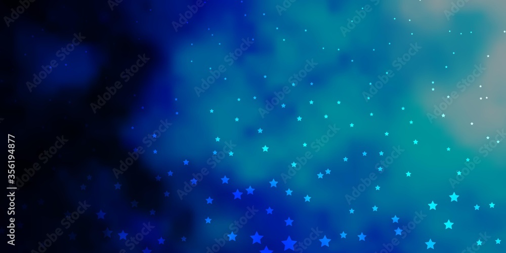 Dark BLUE vector texture with beautiful stars. Decorative illustration with stars on abstract template. Design for your business promotion.