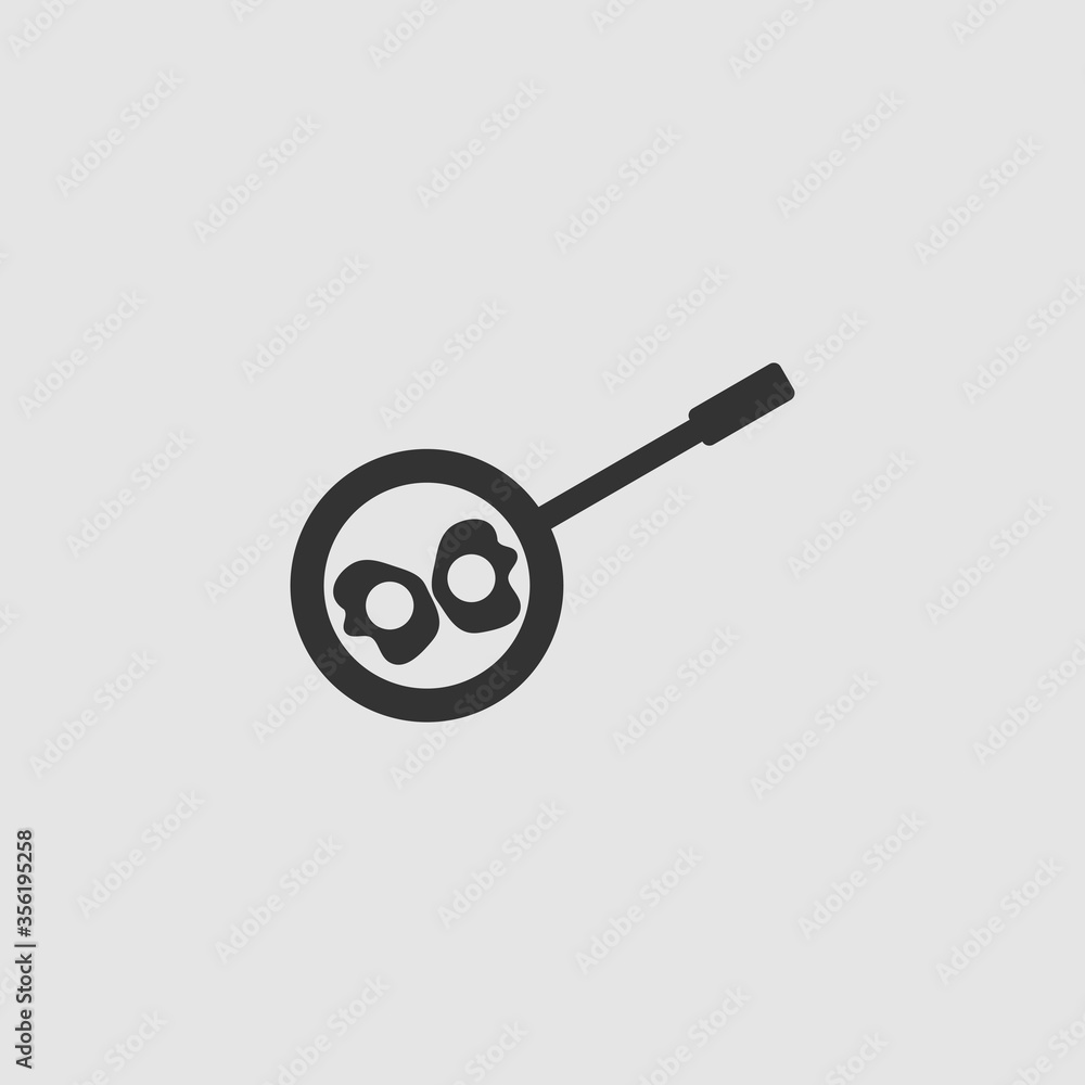 Breakfast omeletteer icon flat. Breakfast omeletteer icon flat.
