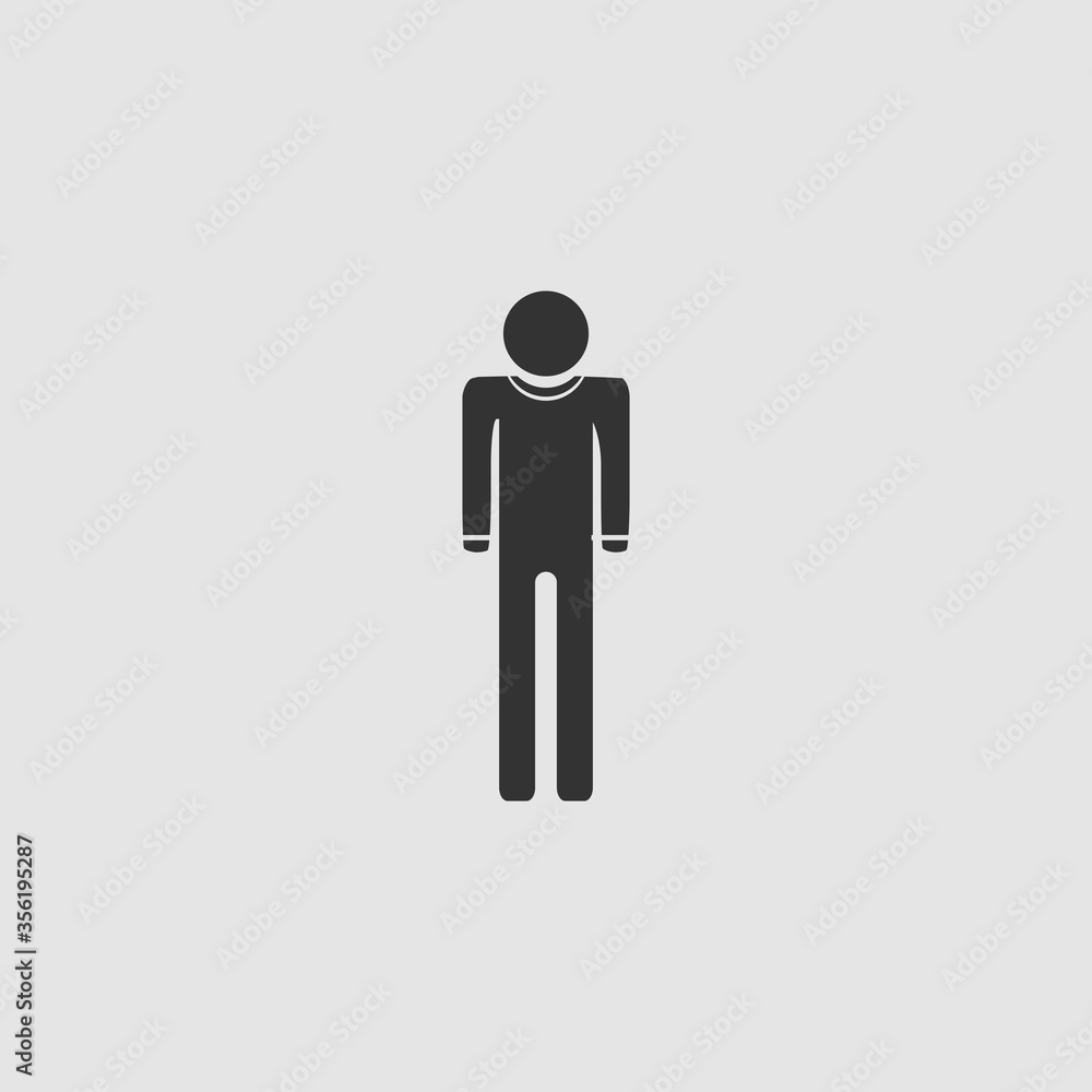 Man icon flat. Man icon flat.