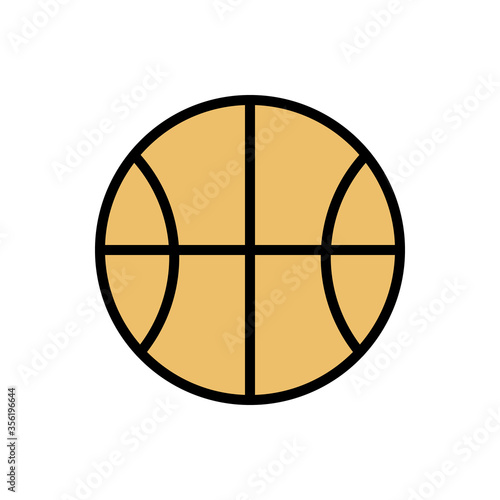 Basketball, sport icon. Simple color with outline vector elements of free time icons for ui and ux, website or mobile application