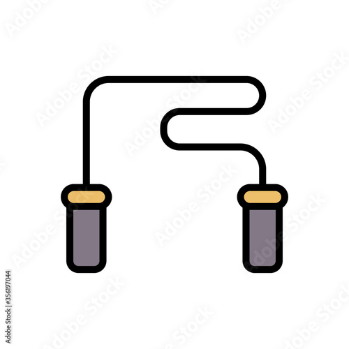 Skipping rope, sport icon. Simple color with outline vector elements of free time icons for ui and ux, website or mobile application