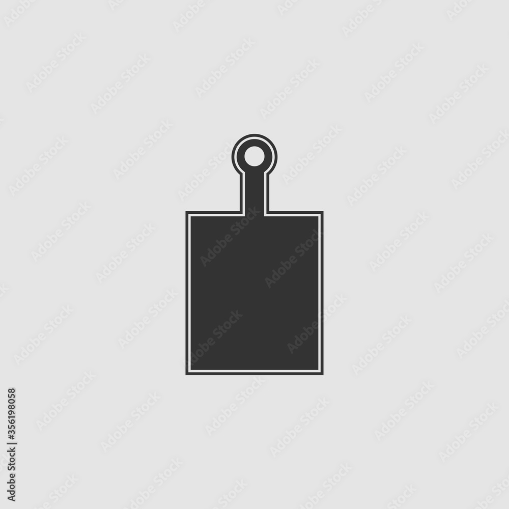 Cutting board icon flat. Cutting board icon flat.