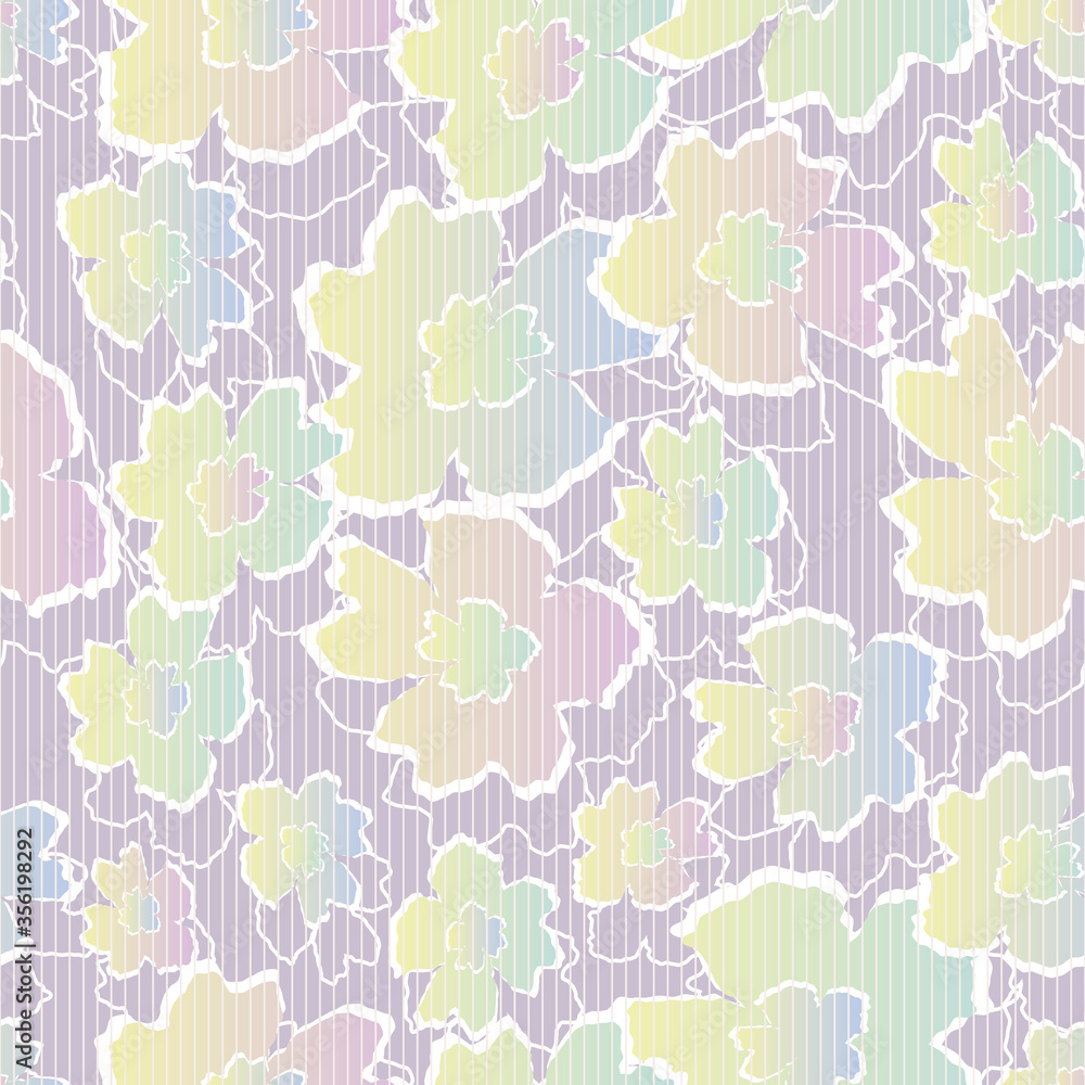 Rainbow ombre paper cut floral seamless vector pattern. Light girly surface print design. Great for fabrics, roantic stationery, feminine scrapbook paper, wedding gift wrap, and cosmetics packaging. Rainbow ombre paper cut floral seamless vector pattern. Light girly surface print design. Great for fabrics, roantic stationery, feminine scrapbook paper, wedding gift wrap, and cosmetics packaging.