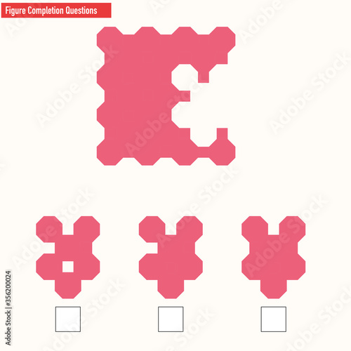 Intelligence puzzle, Find the missing piece, visual intelligence questions, IQ Test