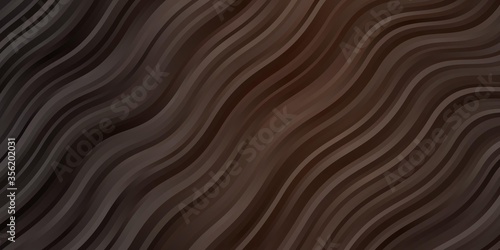 Dark Brown vector texture with curves. Abstract illustration with gradient bows. Best design for your ad, poster, banner.