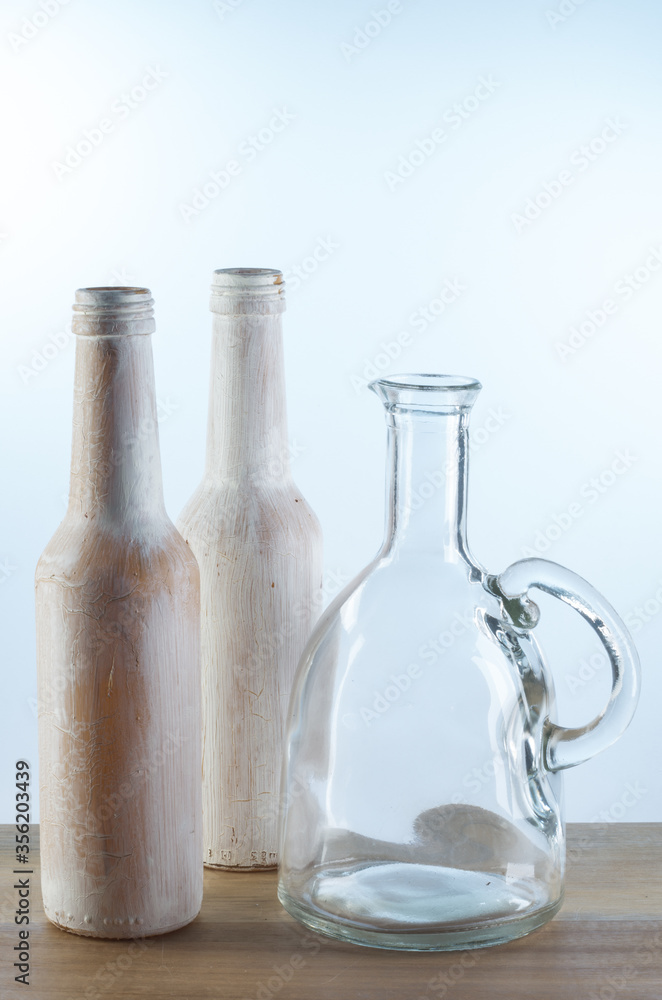 Magical transparency or the bottle glass Magical transparency or the bottle glass