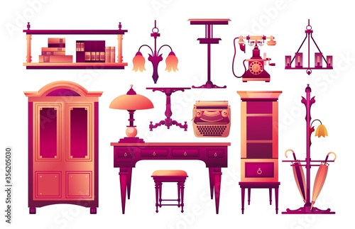 Set of furniture elements design