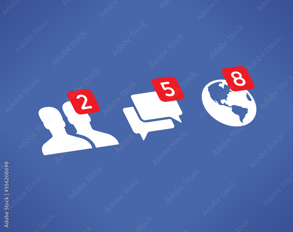 facebook notification icon vector