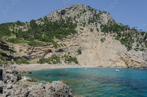 Es coll Baix, one of the most beautiful beaches of Majorca.