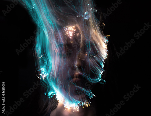 freezlight new photo art direction, long exposure photo without photoshop, light drawing at long exposure photo