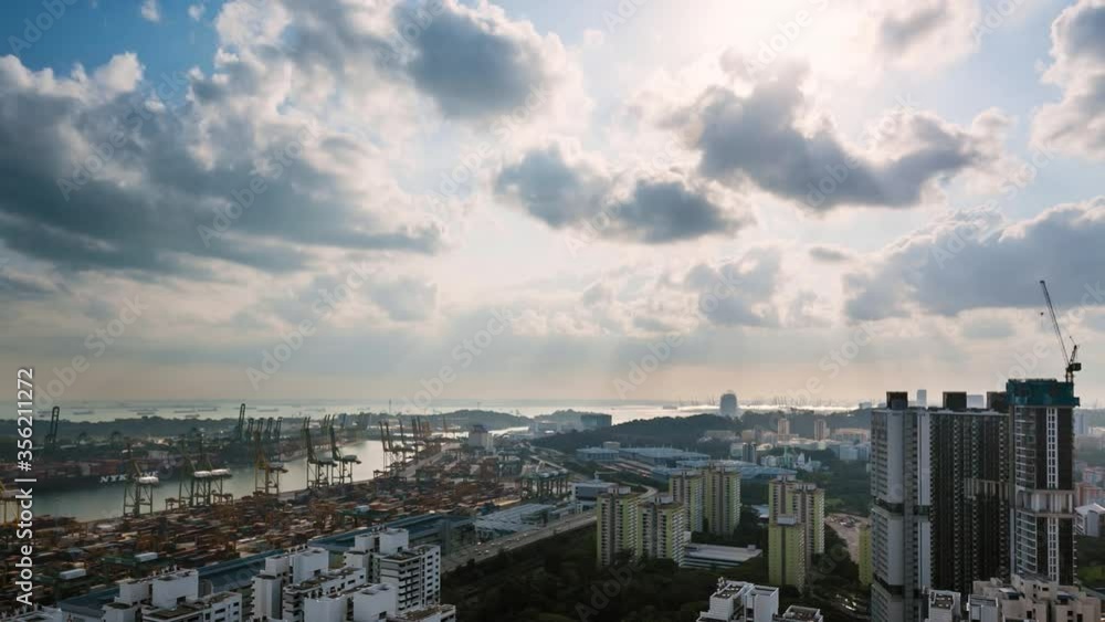 WS Cityscape with Container Terminal / Singapore WS Cityscape with Container Terminal / Singapore