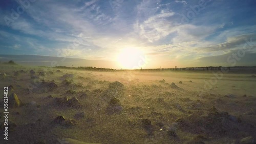 WS West Wittering Beach at sunset / Chichester, West Sussex, England, UK photo