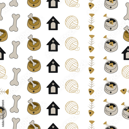 Pets pattern background