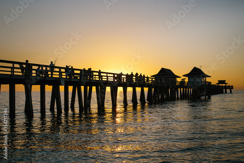 Naples Pier sunset in Florida, United States of America.  © Stephen Michael