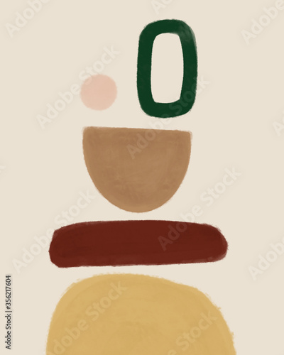 abstract geometric art nordic design illustration
