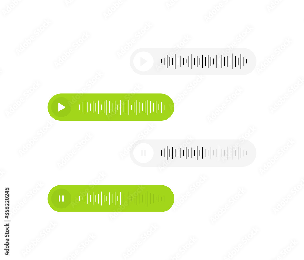 Voice Messages icon. Message bubble for social media. Modern flat style vector illustration Voice Messages icon. Message bubble for social media. Modern flat style vector illustration