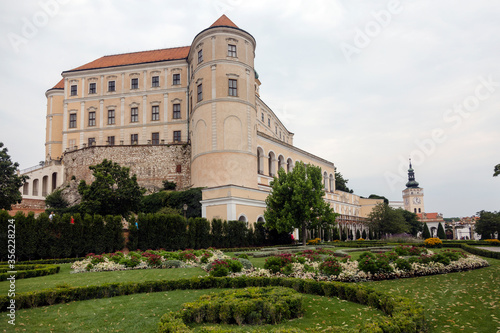 Mikulov Castle is in the town of Mikulov in South Moravia, Czech Republic. The former Liechtenstein and later Diestrichstein chateau on the rock has been a unique dominant of the downtown skyline photo