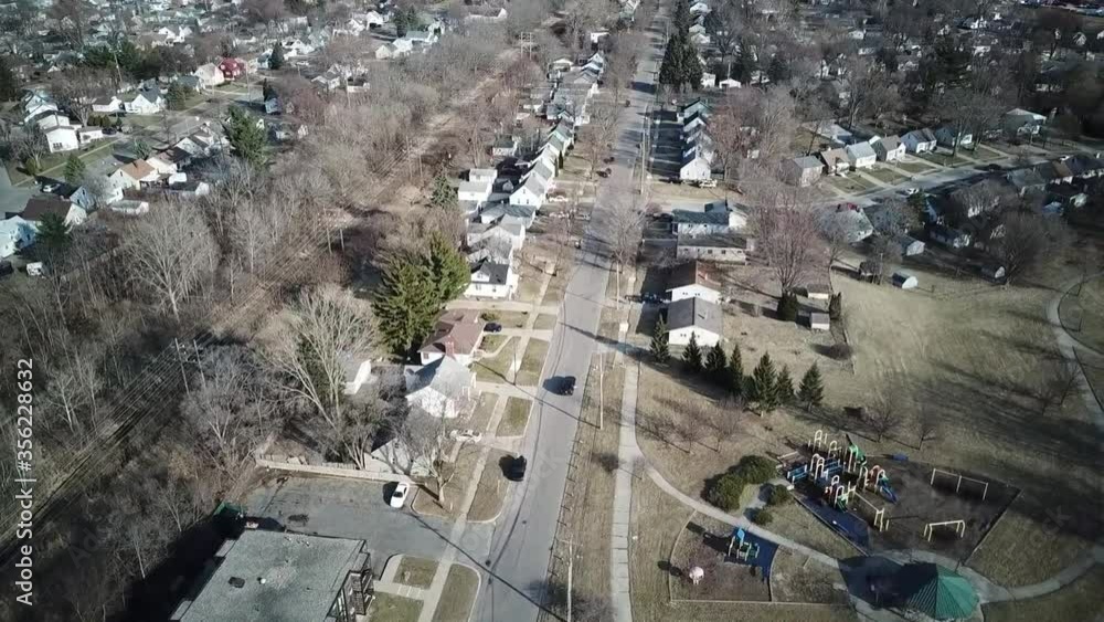 Flint Michigan Drone Aerial View Flint Michigan Drone Aerial View