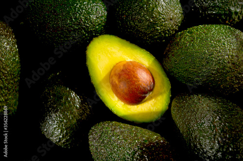 Fresh tropical avocado fruit close up good for background