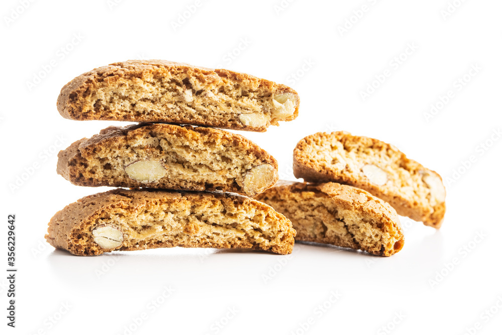 Sweet italian cantuccini cookies. Almonds biscuits. Sweet italian cantuccini cookies. Almonds biscuits.