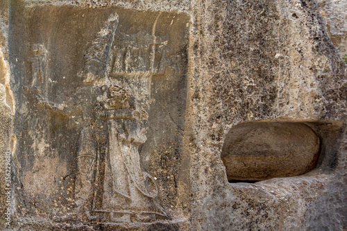 Hittite Ancient City (Hattusha City Ruins), Alacahoyuk City Ruins sides of the city gates photo