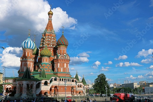 Buildings and landmarks of the beautiful Moscow.