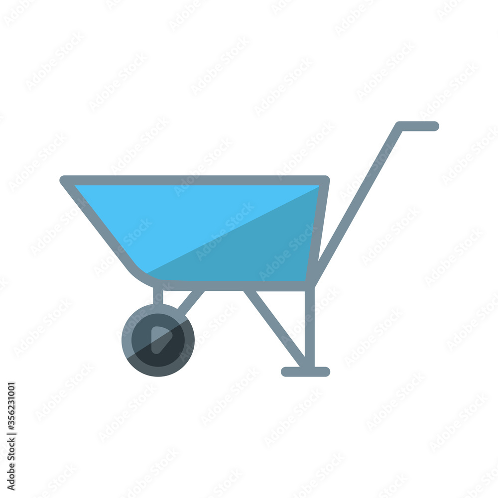 wheel barrow icon design vector template wheel barrow icon design vector template