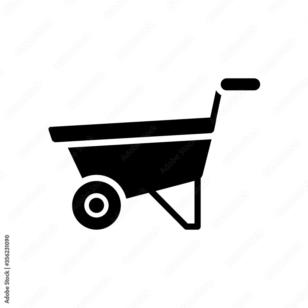 wheel barrow icon design vector template wheel barrow icon design vector template