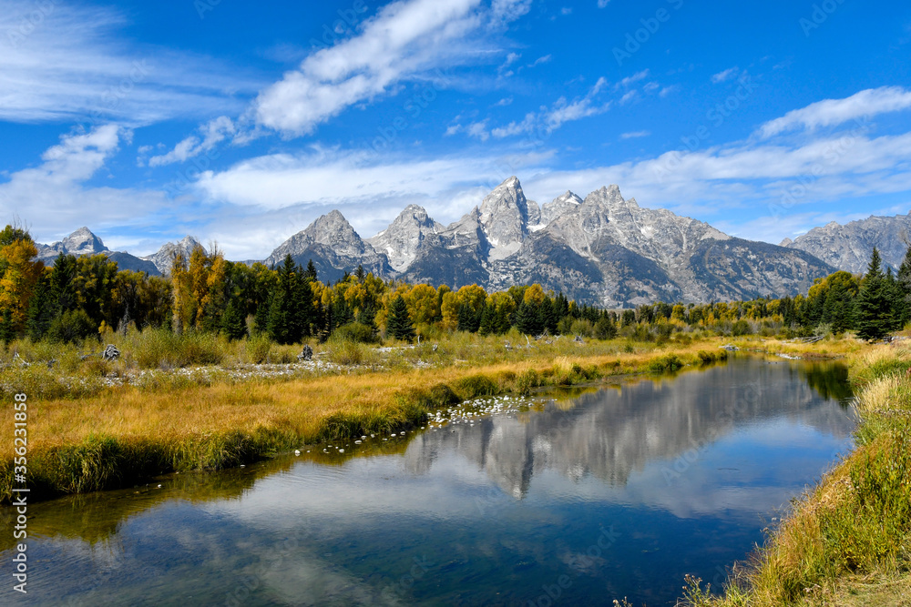 Grand Tetons in Fall and the Snake River