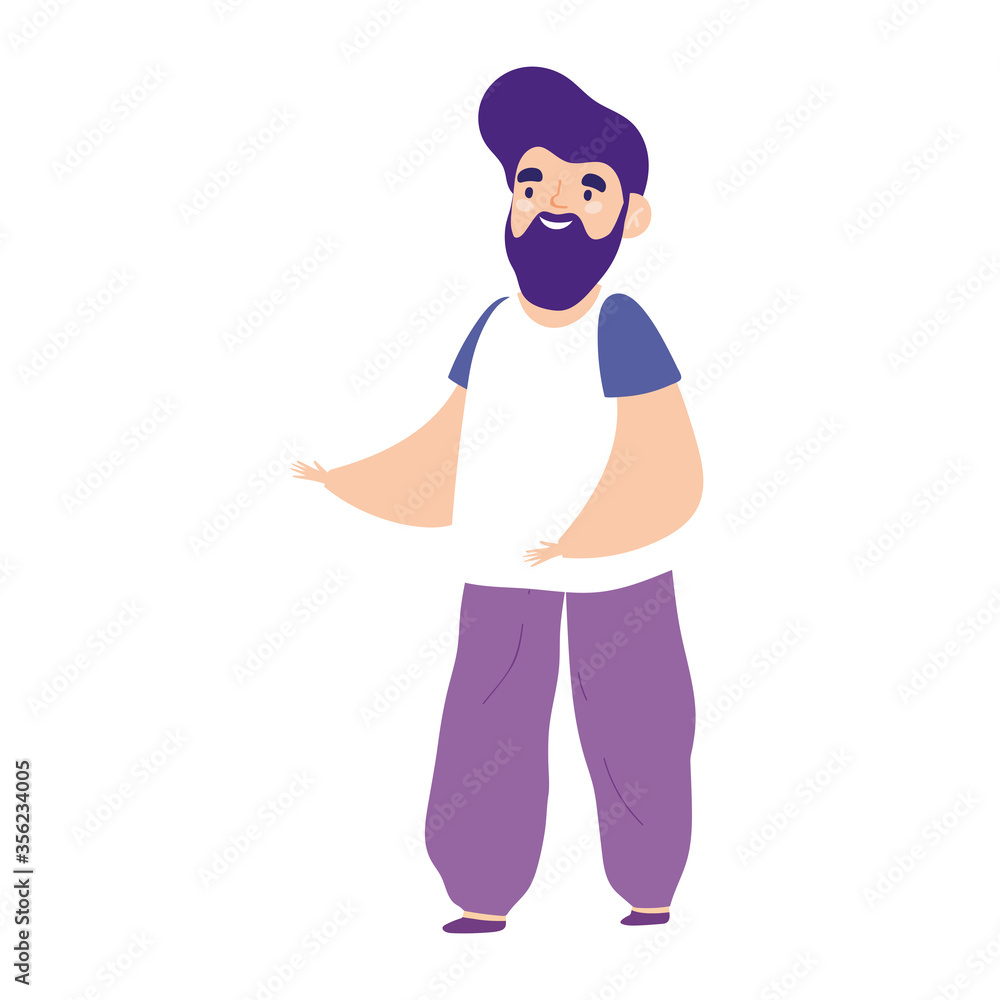 man character male avatar cartoon isolated icon design