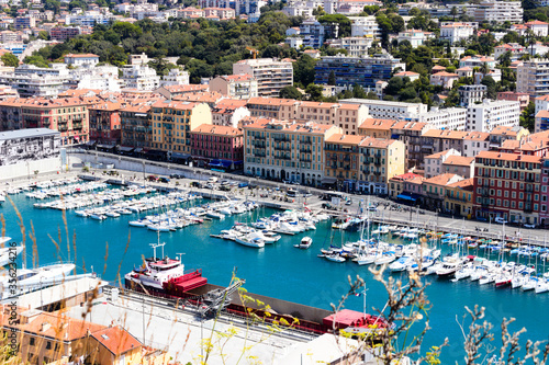View of the port of Nice near old town