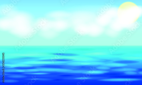 blue sky and sea. abstract vector background