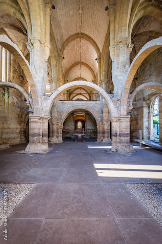 Inside the ruins of monastery of Santa Clara a Velha at Coimbra, Portugal