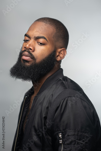 A portrait on a young African man