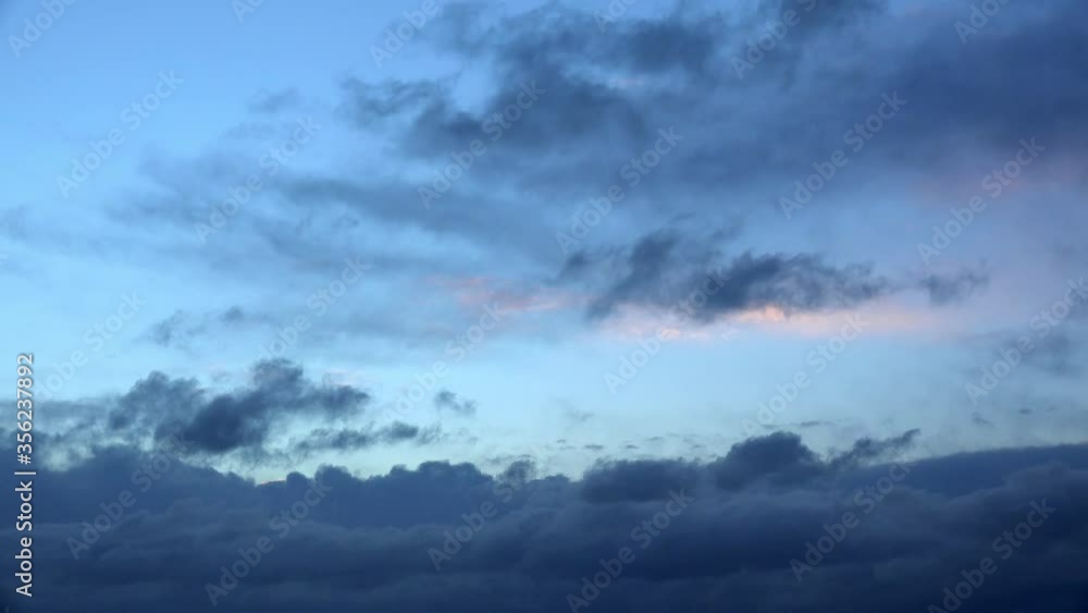 WS LA Fluffy clouds in blue sky / Mettlach, Saarland, Germany WS LA Fluffy clouds in blue sky / Mettlach, Saarland, Germany