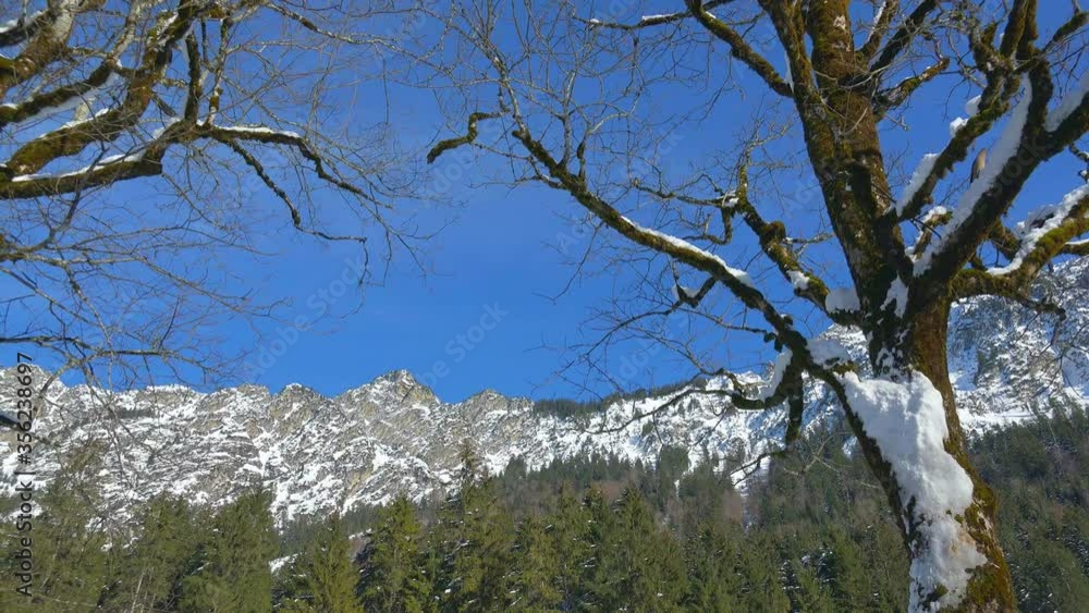 WS LA Mountain landscape in winter / Oberstdorf, Bavaria, Germany WS LA Mountain landscape in winter / Oberstdorf, Bavaria, Germany