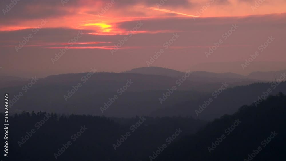 WS Landscape at sunset / Mettlach, Saarland, Germany WS Landscape at sunset / Mettlach, Saarland, Germany