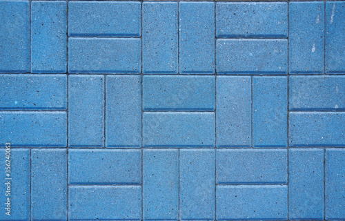 Wallpaper Mural Stone pavement texture. Granite cobblestoned pavement background. Blue brick stone background. Top view Torontodigital.ca