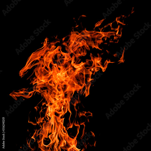 fire on a black background isolated © Deanne