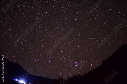 Skyful of stars at campsite, on the way to Har ki dun, Uttarakhand, India.
 photo